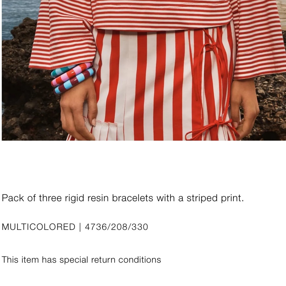 Zara NWT pack of 3 resin bracelets 4736/208 - Picture 6 of 8